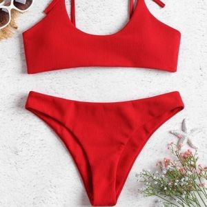 ZAFUL tie bikini, medium, red